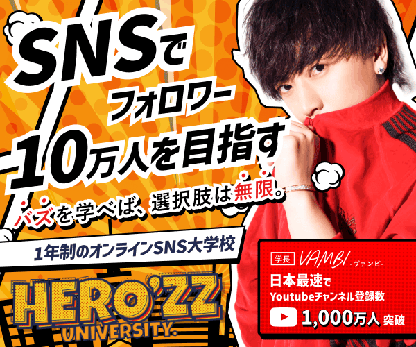 SNSでフォロワー10万人を目指す — HERO'ZZ UNIVERSITY